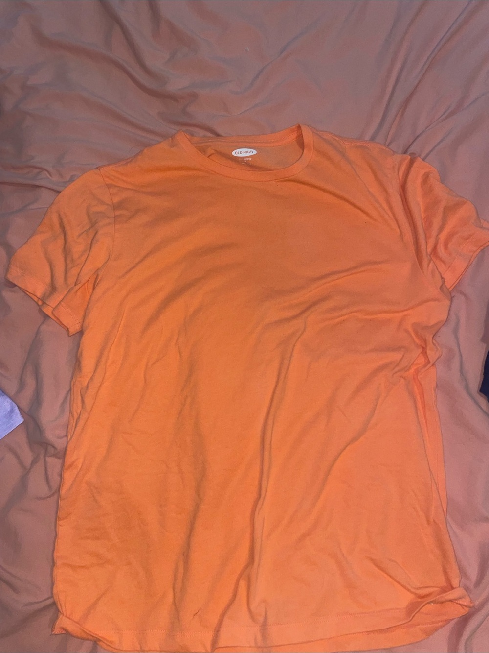 Old Navy Men's Bright Orange Short Sleeve Crew Tee